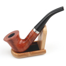 Factory direct creative trumpet shape wooden men's portable smoking pipe